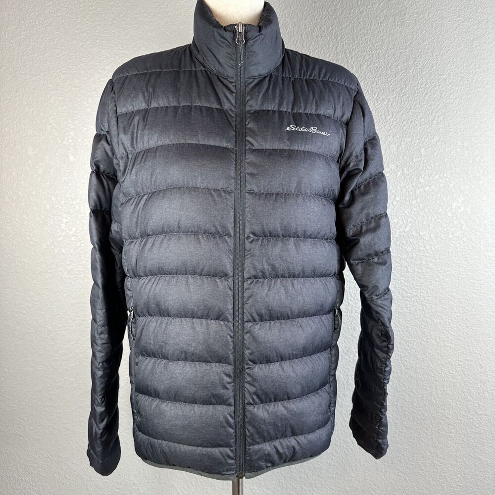 Eddie Bauer Womens EB650 Packable Down Puffer Jacket S Small Charcoal Gray